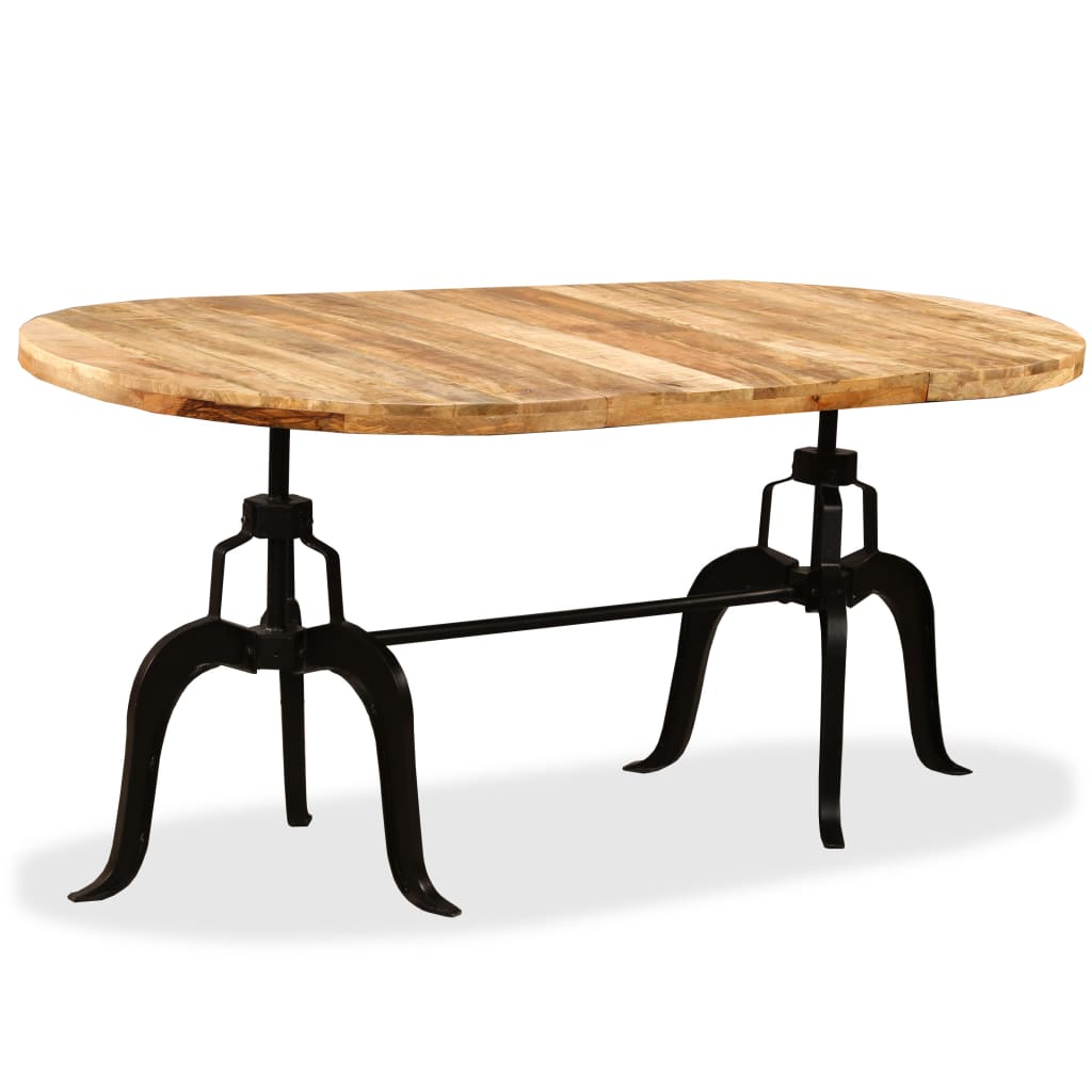 Massy and steel wooden dining table 180 cm