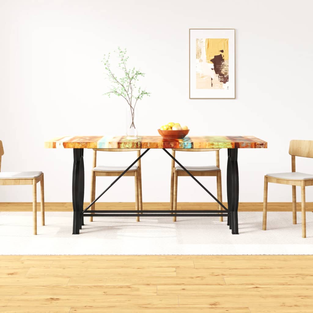 Vetonek Mesa de comedor de madera maciza reciclada 180 cm