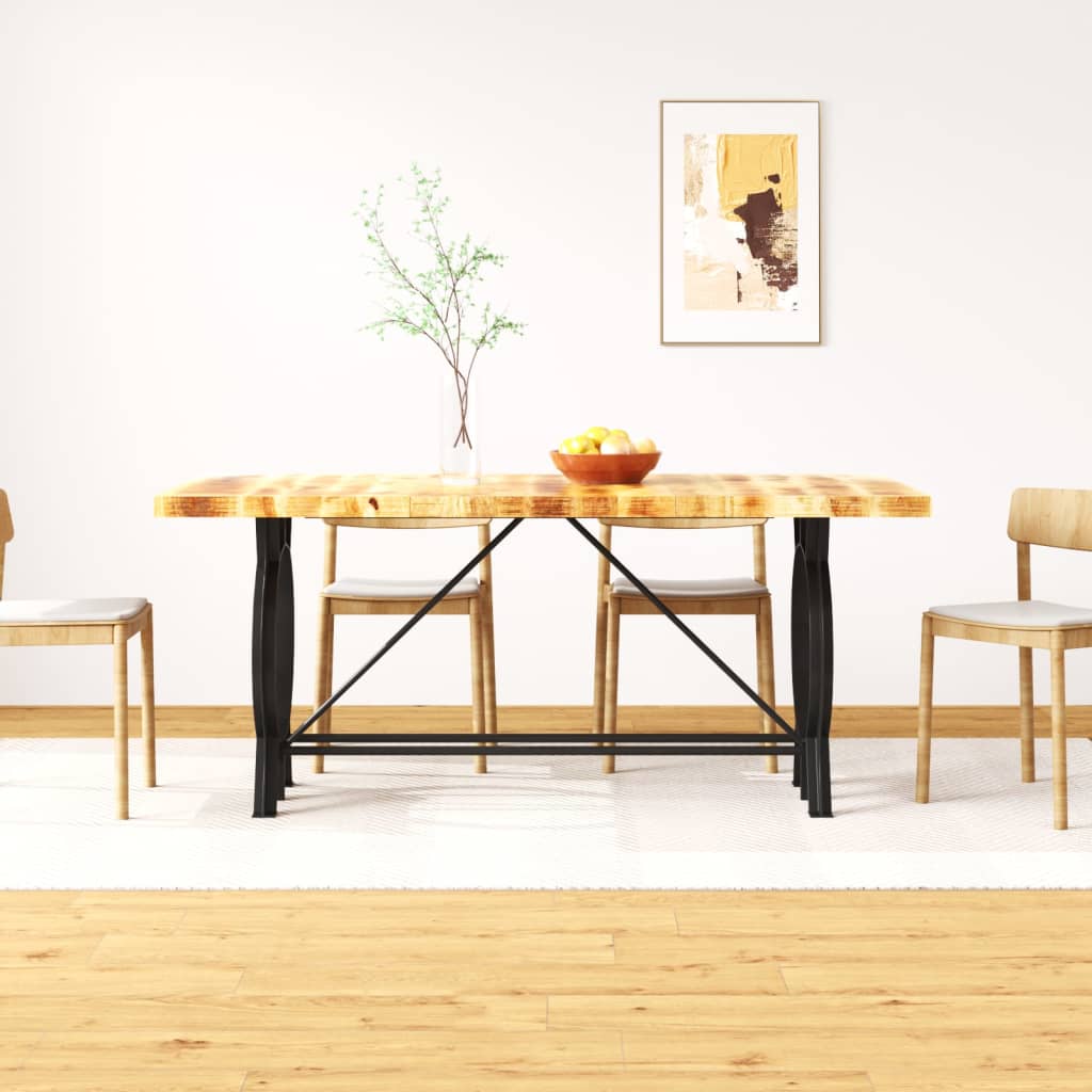 Vetonek Mesa de comedor de madera maciza de mango rugosa 180 cm