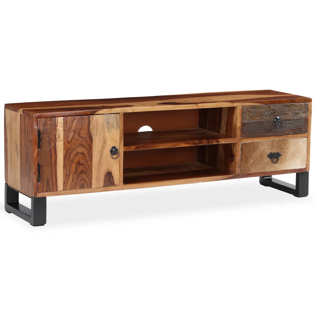 Vetonek Mueble de TV de madera maciza de sheesham 120x30x40 cm