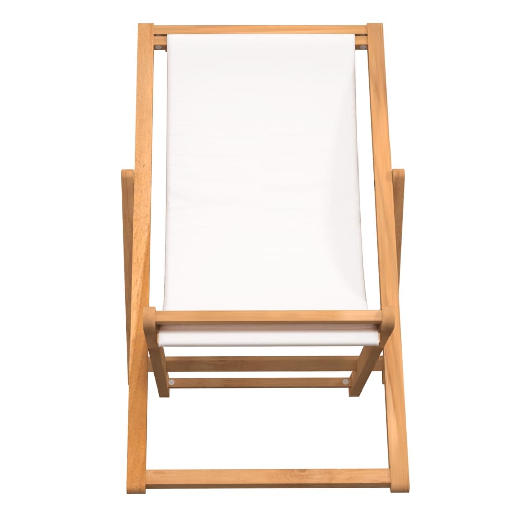 Cream teak garden chair 56x105x96 cm