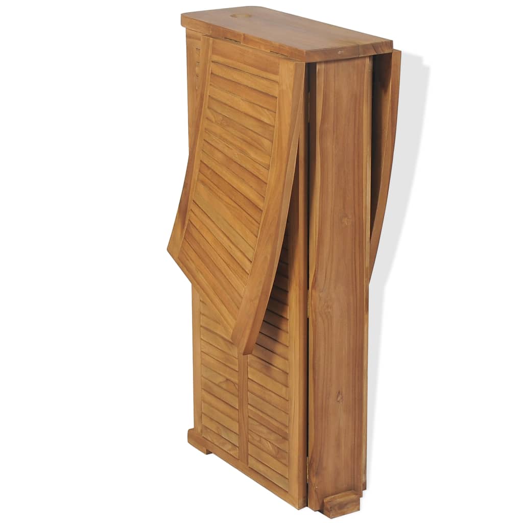 Mesa de bar plegable de madera teca maciza 155x53x105 cm - Vetonek