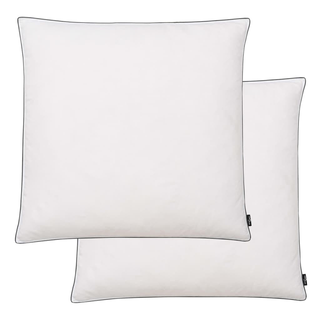 Almohadas 2 uds relleno plumón/plumas 80x80 cm blanco