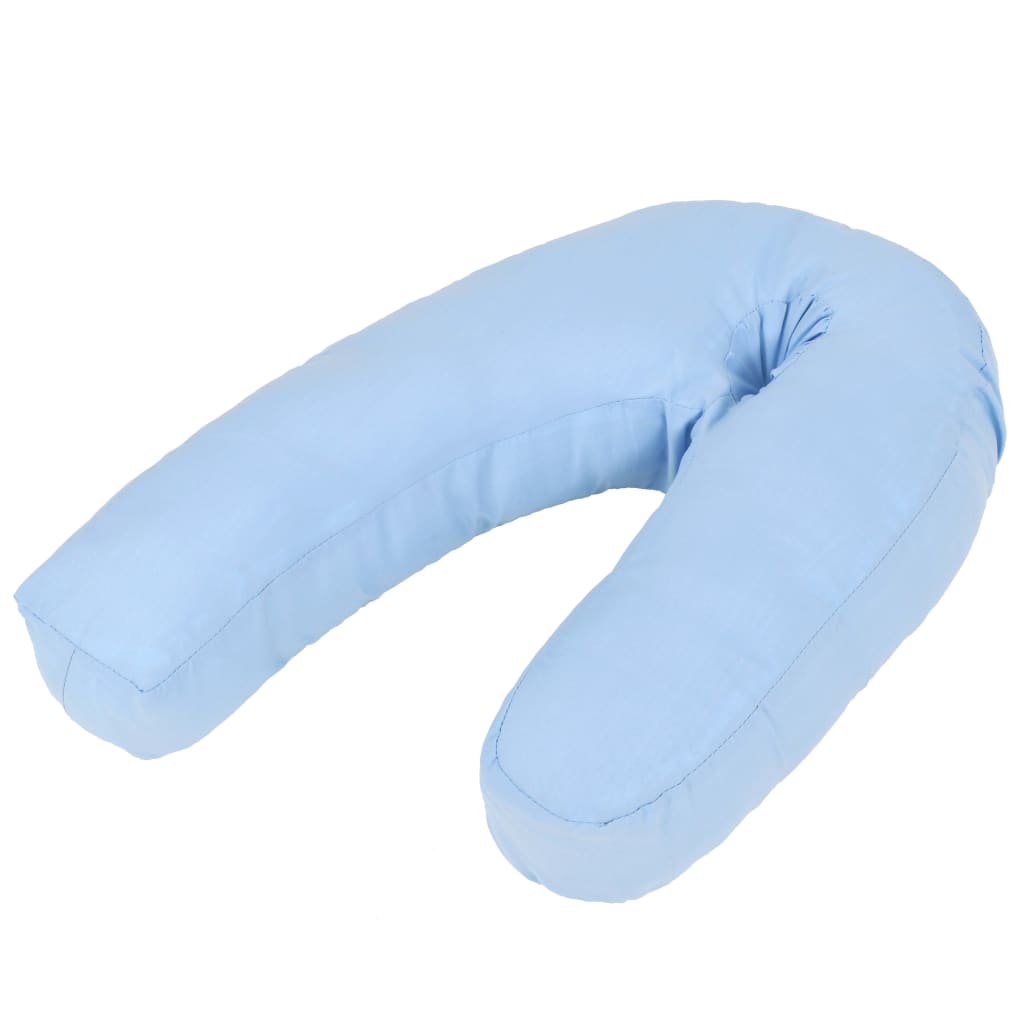 Vetonek Almohada de embarazo con forma de J 54x(36-43) cm azul