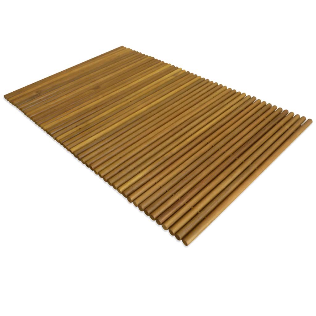 Vetonek Alfombrilla de baño de madera de acacia 80x50 cm