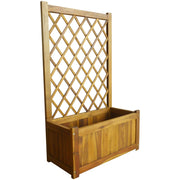 Lit de jardin avec treillis en bois d'acacia v2588 Vetonek