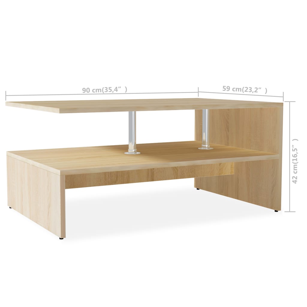 White Engineering Center Table 90x59x42 cm