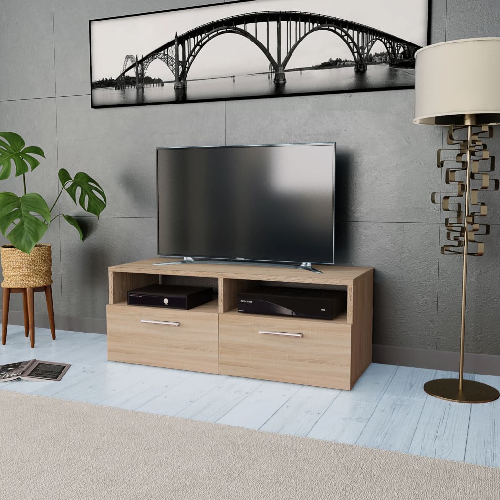 Vetonek Mueble de TV madera de ingeniería roble 95x35x36 cm