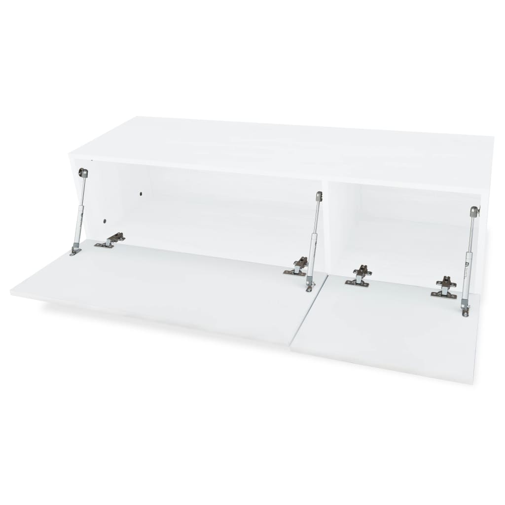 TV furniture white wood 120x40x34 cm