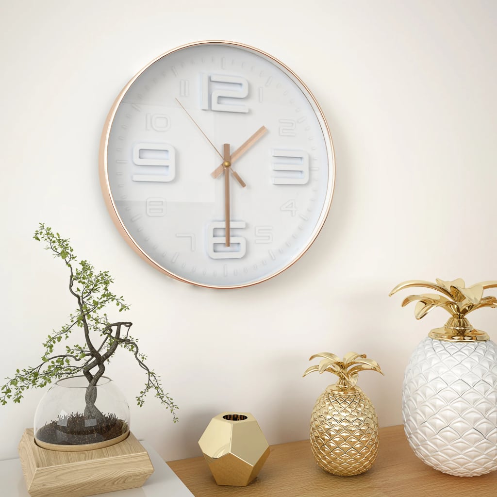 Vetonek Reloj de pared apariencia de cobre 30 cm