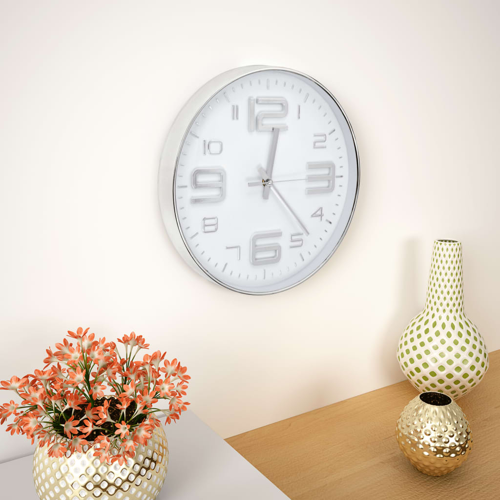 Vetonek Reloj de pared 30 cm plateado