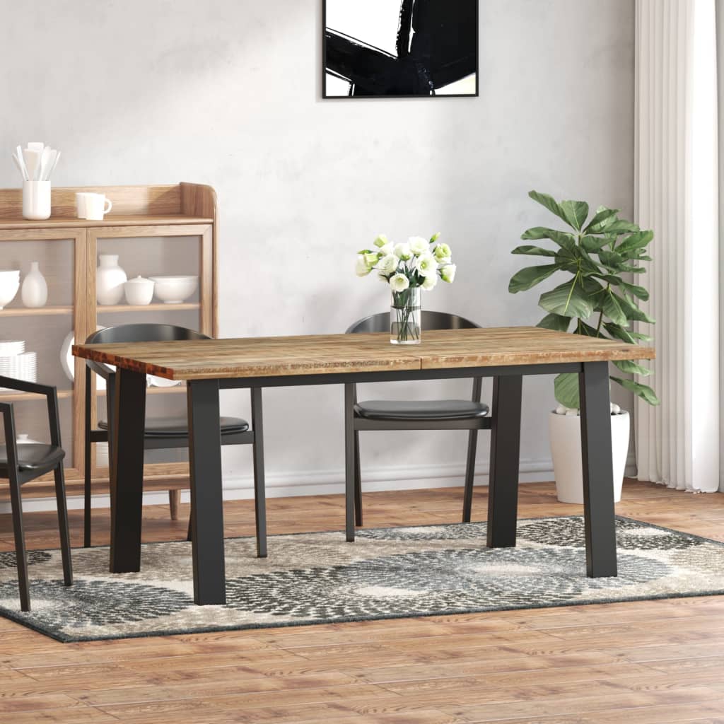 Vetonek Mesa de comedor de madera maciza de acacia 170x90 cm