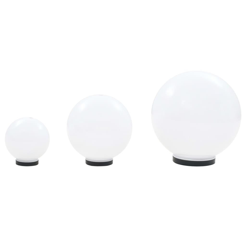 Lâmpada de bola LED 3 PCs esféricos 30/30/40 cm PMMA V59