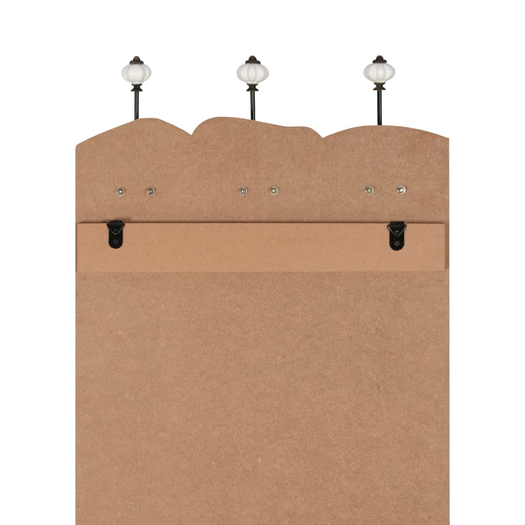 Wall carrier with 6 hooks 120x40 cm