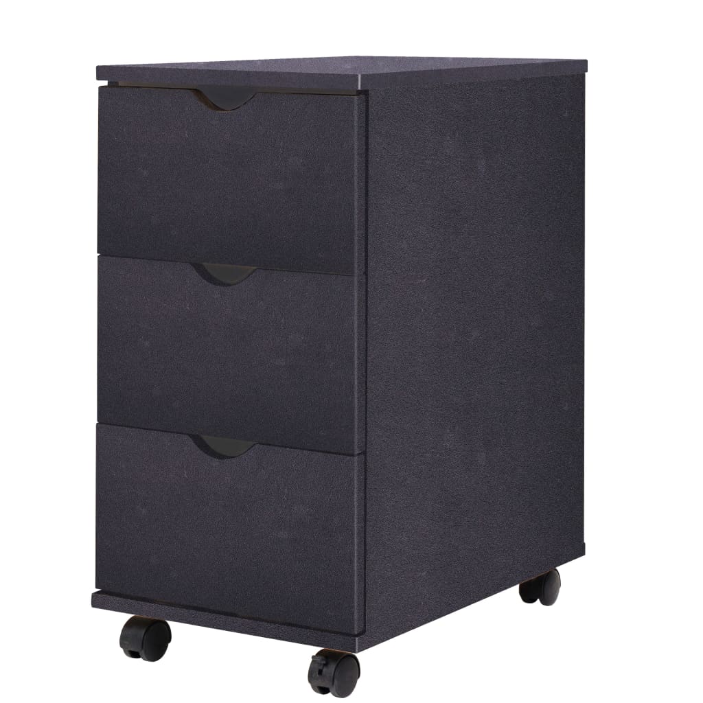 Vetonek Mueble de cajones negro 33x45x60 cm