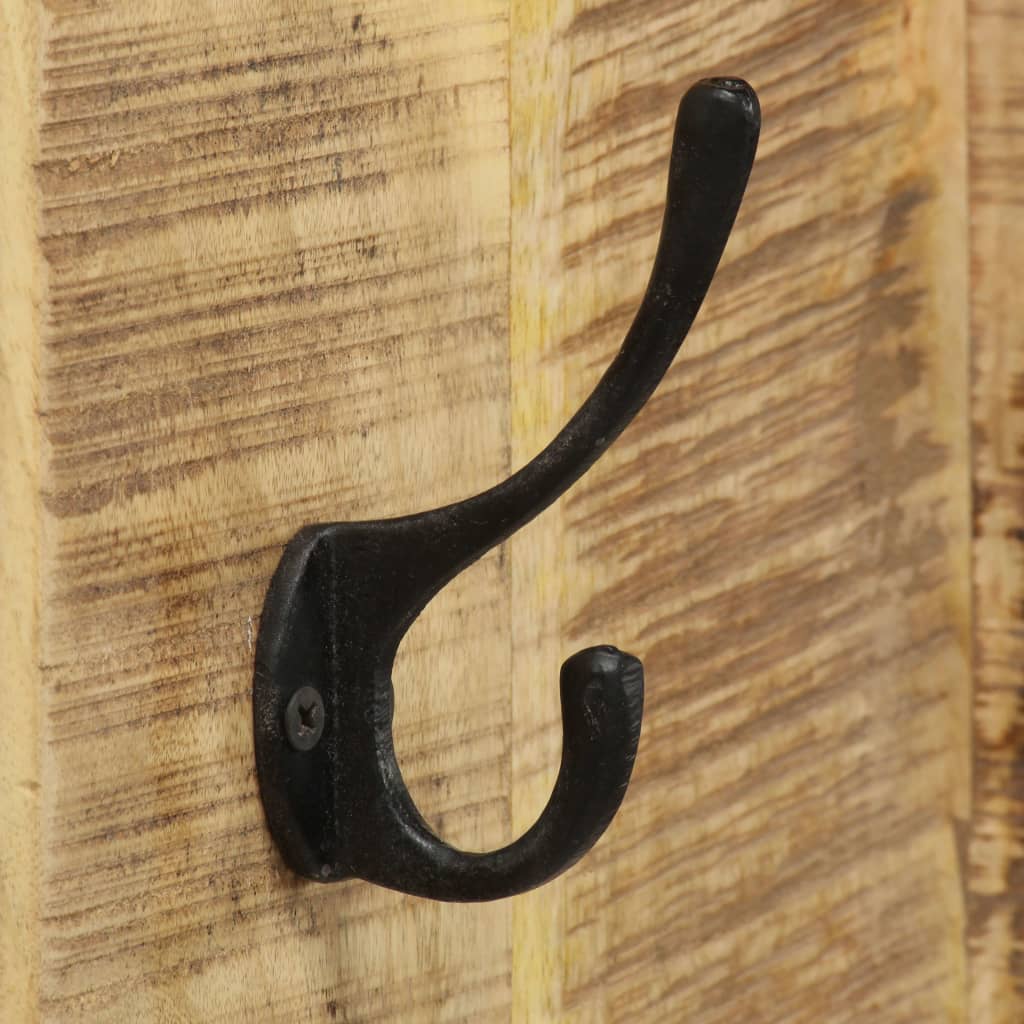 Appendiabiti da parete 2 pz in legno massello di mango 36x110x3 cm v4680 - Vetonek