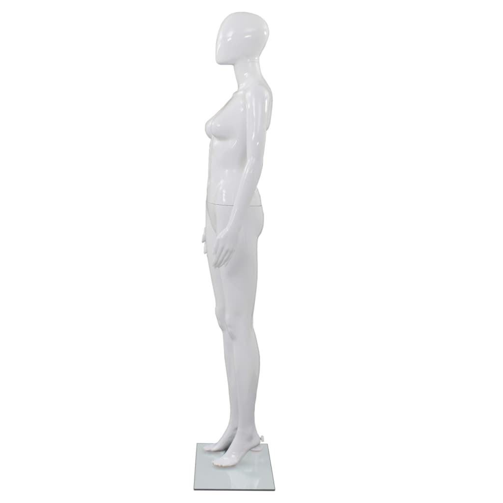 Base de vidro branco brilhante feminino