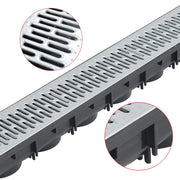 Drainage channels 6 units galvanized steel 6 m v8039 - Vetonek