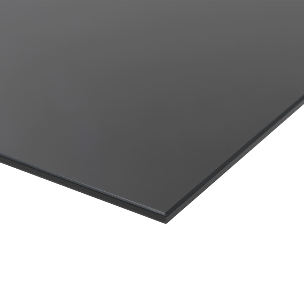 Black wall magnetic slate 60x20 cm glass