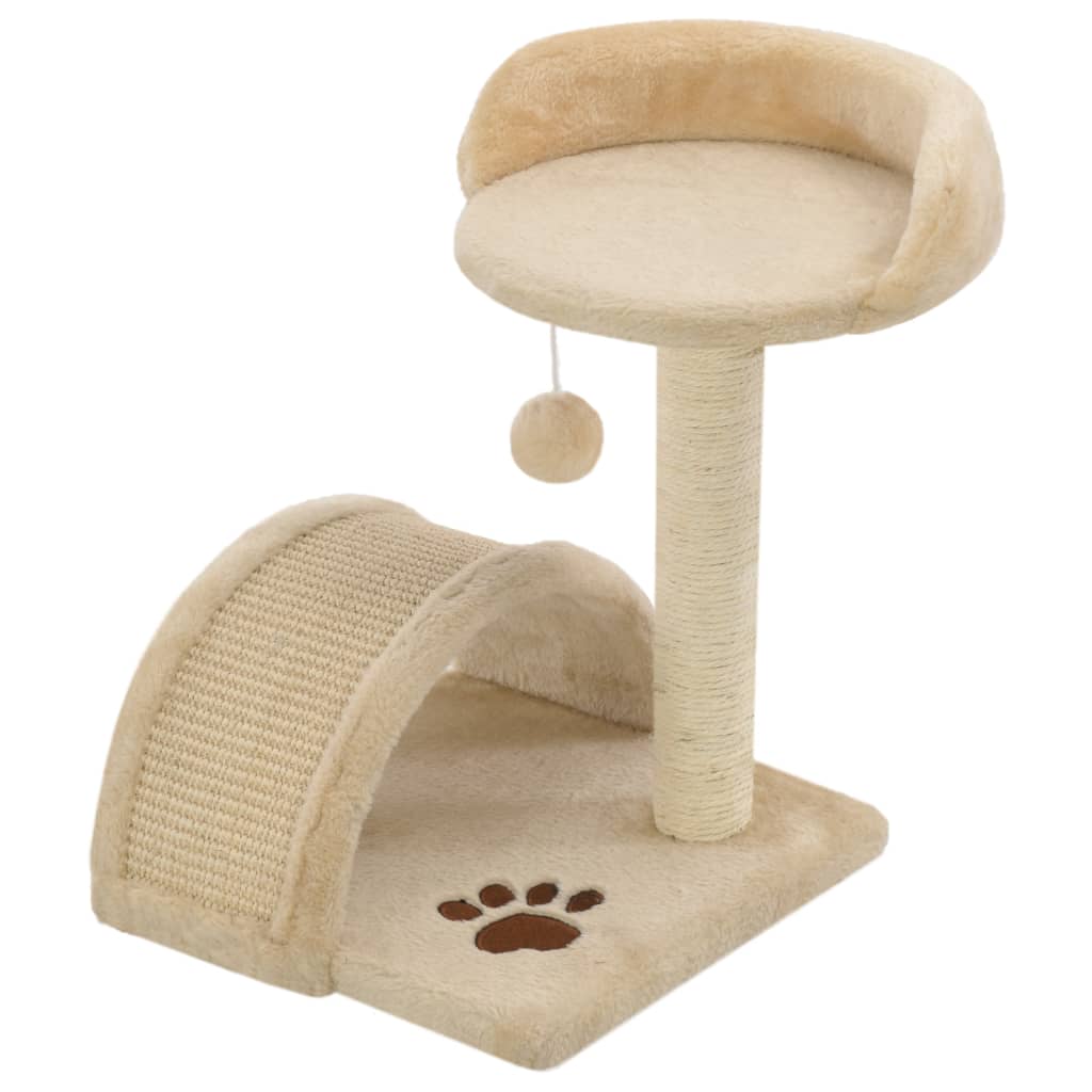 Catschador com sisal post 40 cm bege e marrom