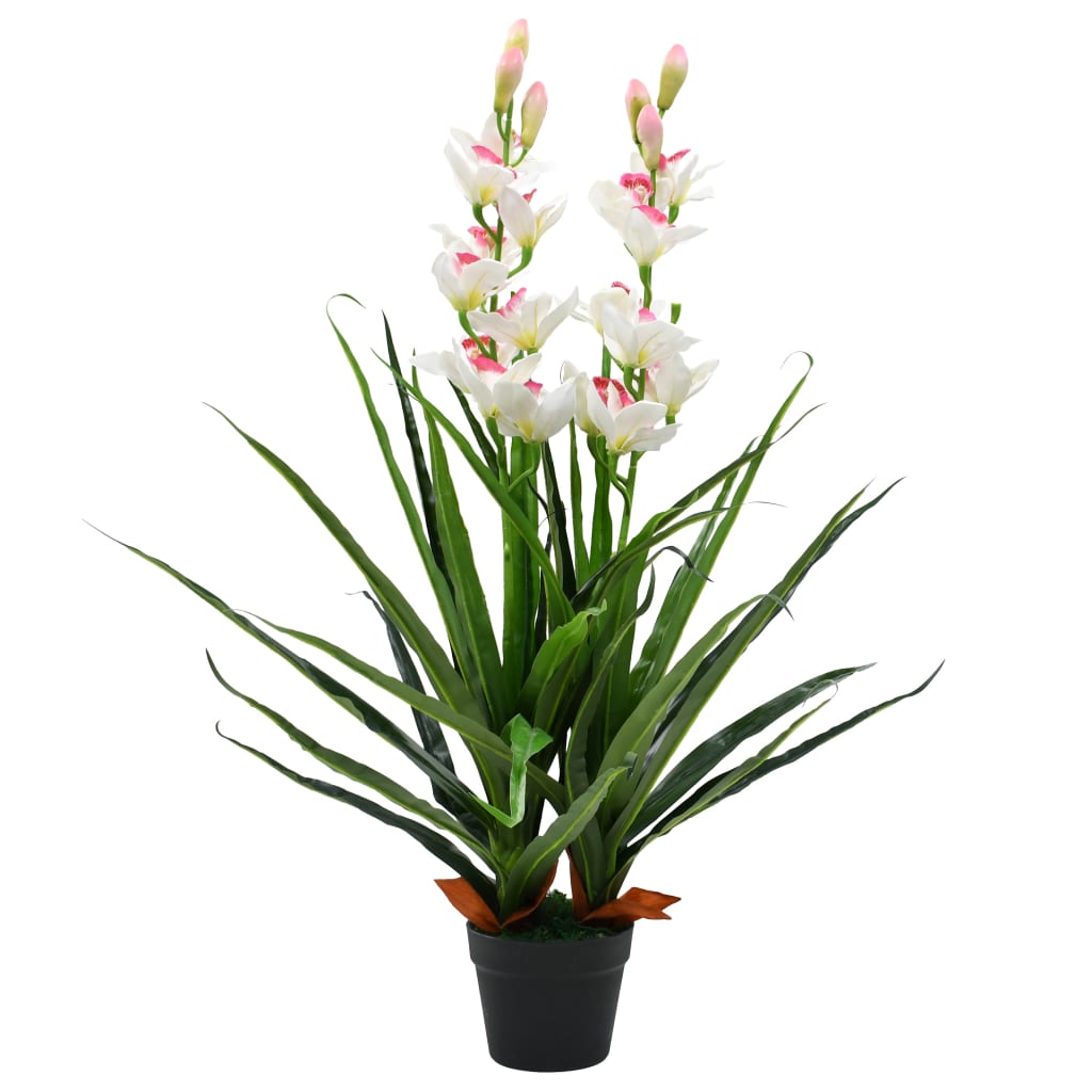 Vetonek Planta artificial orquídea con macetero 100 cm verde