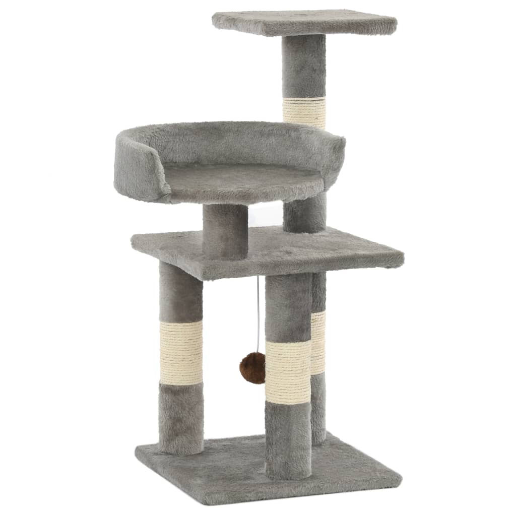 Vetonek Rascador para gatos con postes de sisal 65 cm gris