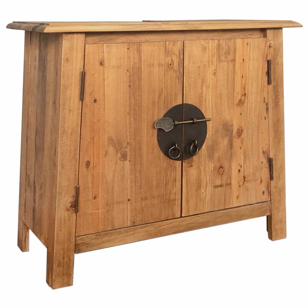 Mueble de lavabo madera maciza de pino 70x32x63 cm