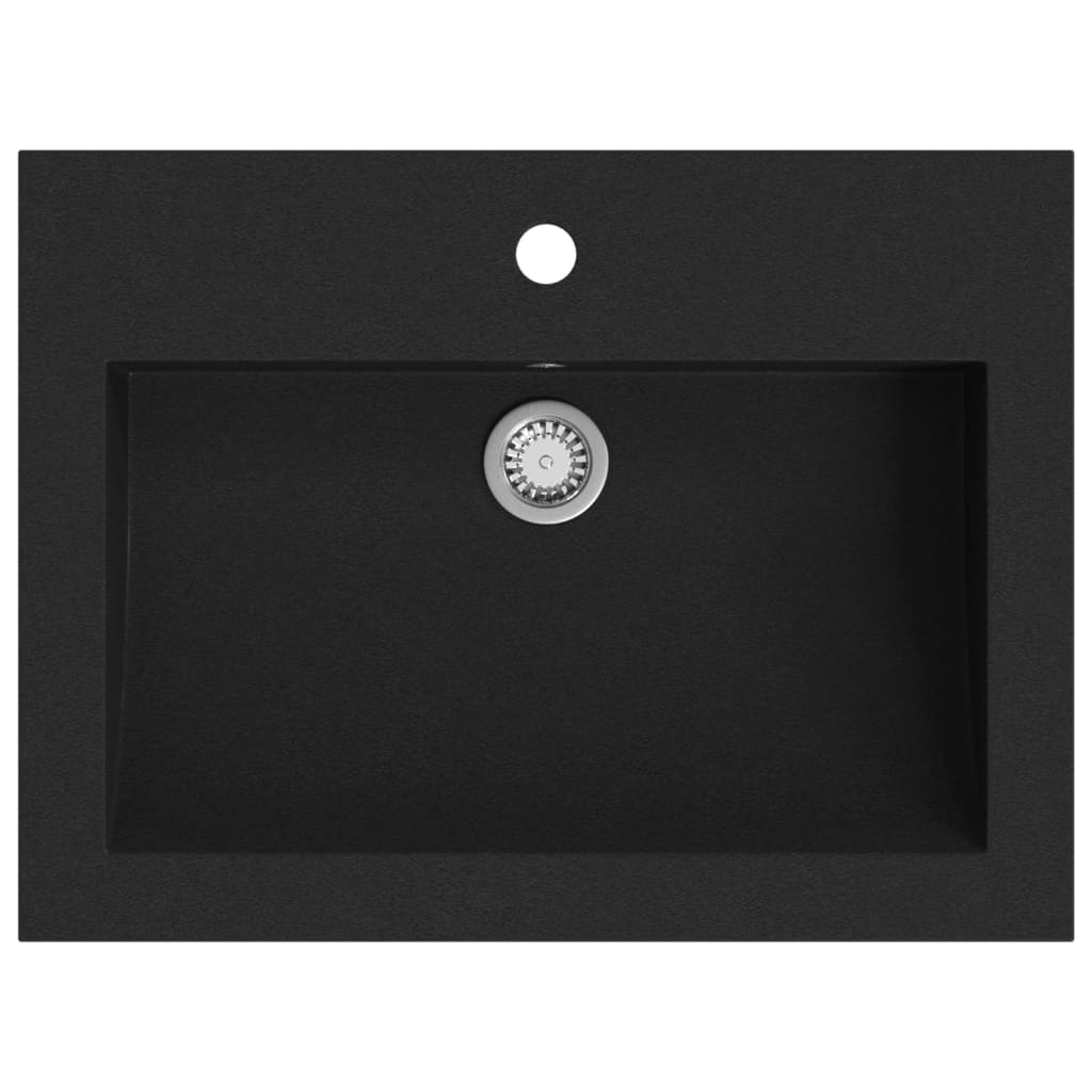 Lavabo de granito negro 600x450x120 mm