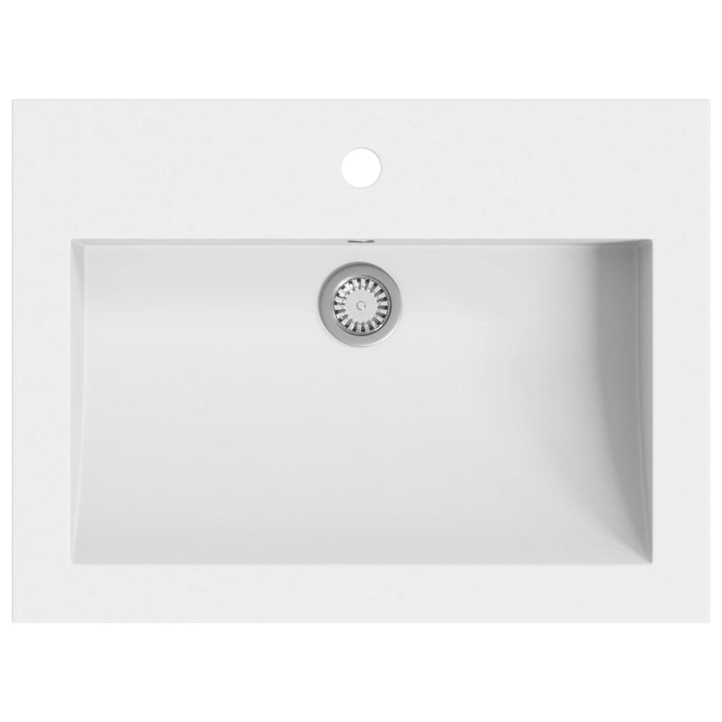 Lavabo de granito blanco 600x450x120 mm