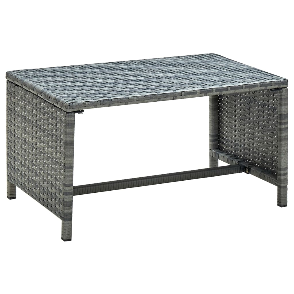 Set muebles de jardín 4 piezas y cojines ratán sintético gris vidaXL