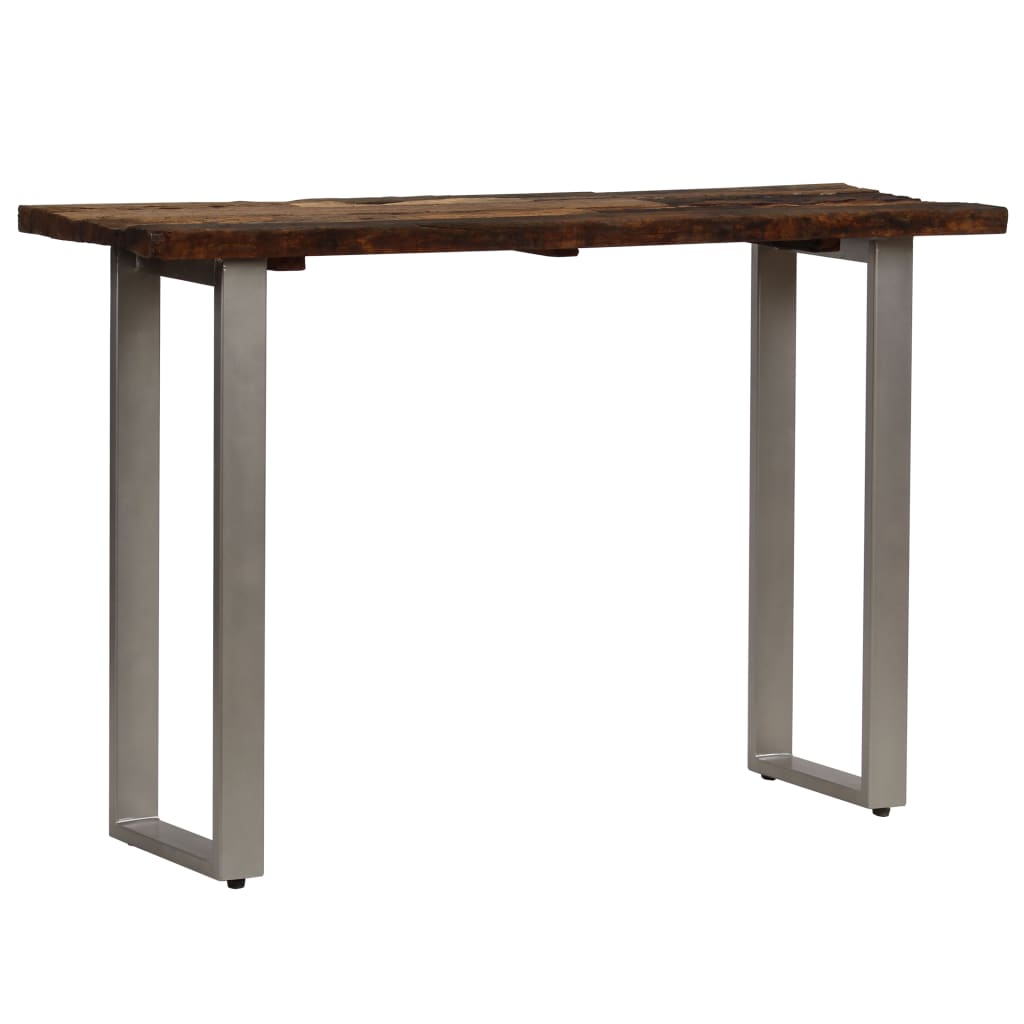 Mesa consola madera reciclada y acero 120x35x76 cm - Vetonek