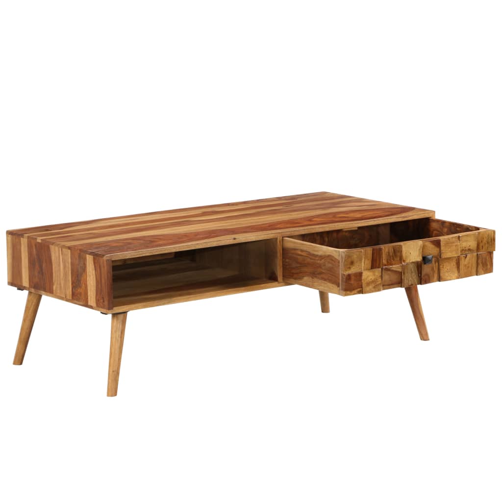 Soliza Wood Table Sheesham Honey Acabamento 110x50x37 cm