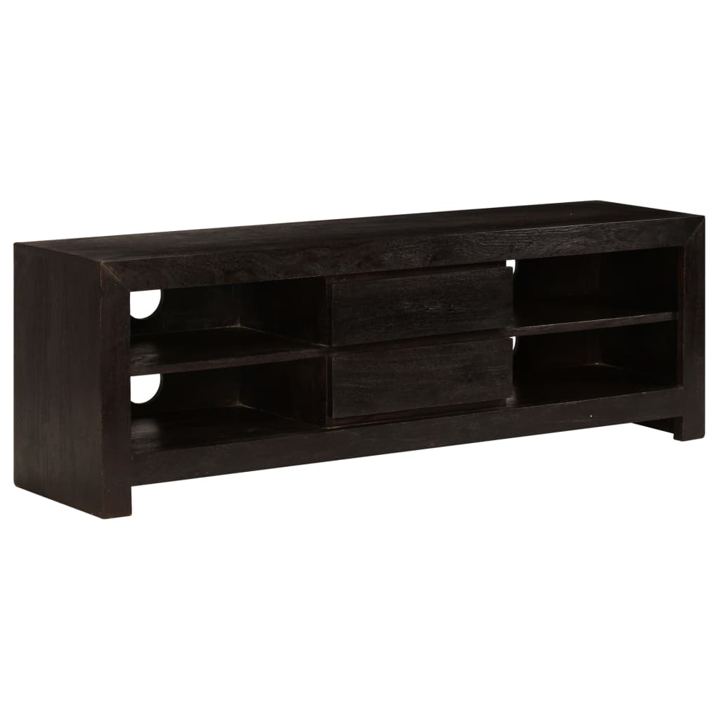 Vetonek Mueble para TV madera maciza acacia marrón oscuro 120x30x40 cm