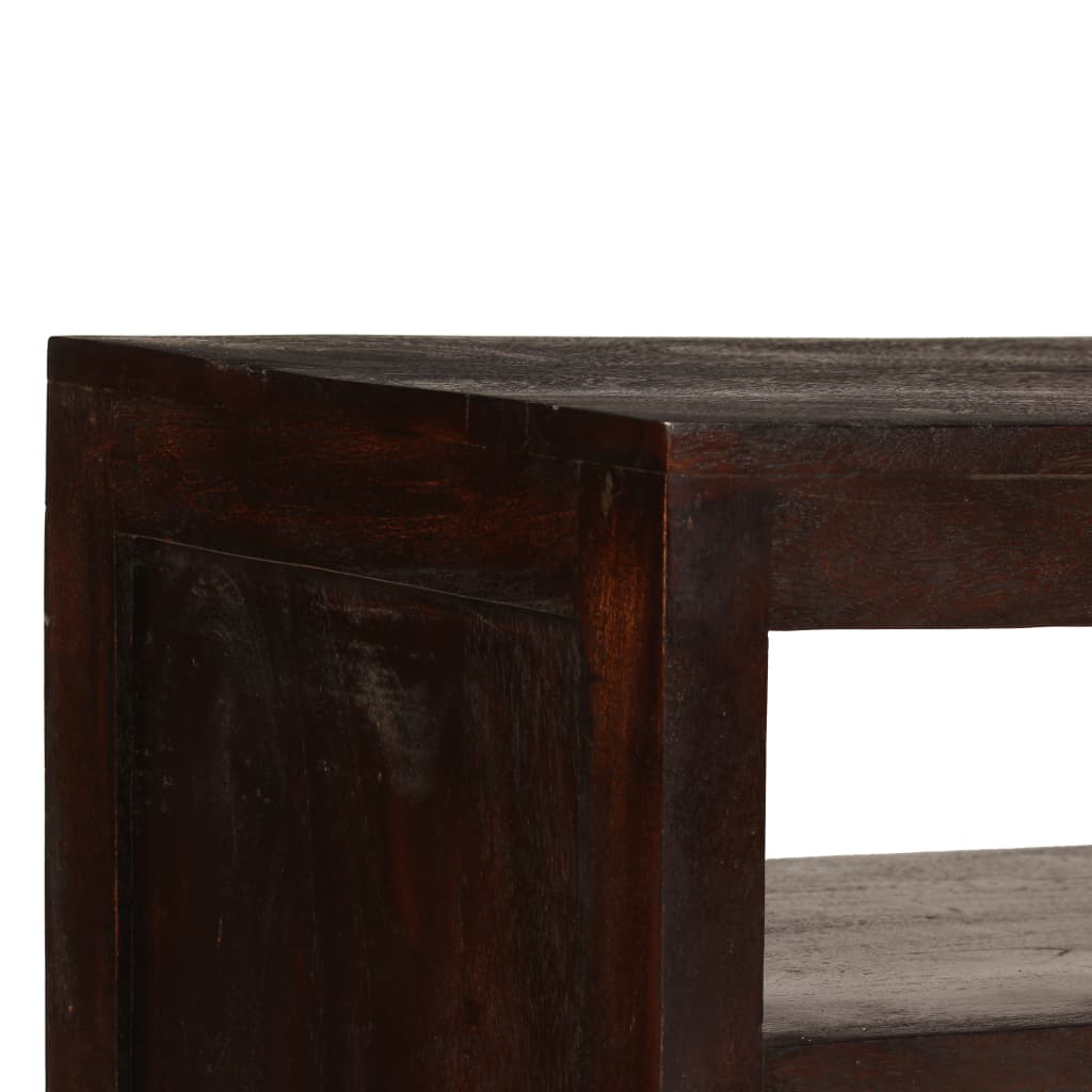 Mueble para TV madera maciza acacia marrón oscuro 90x30x55 cm