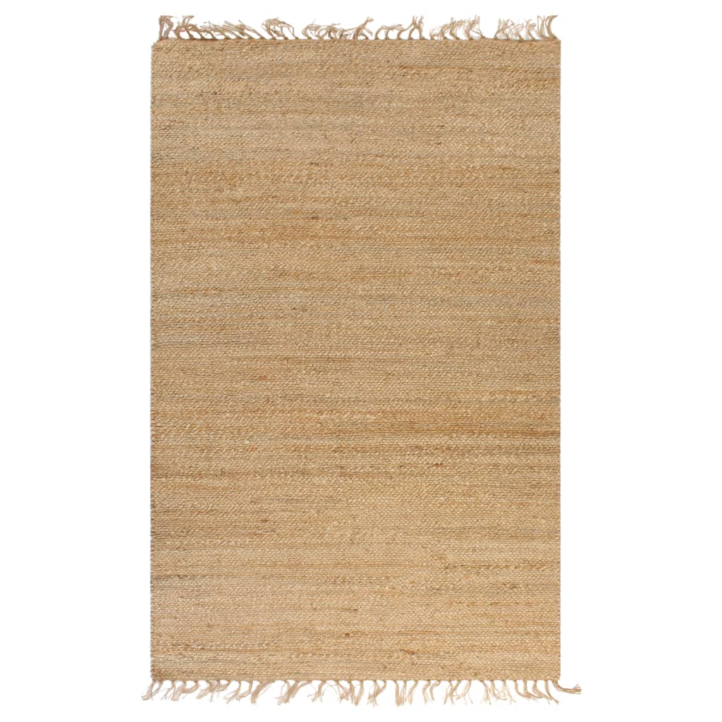 Vetonek Alfombra de yute tejida a mano 120x180 cm natural