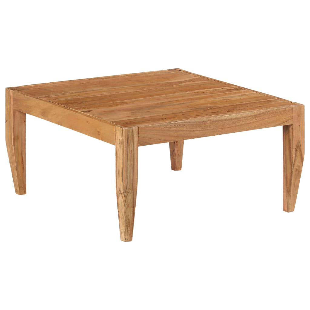 Vetonek Mesa de centro madera maciza de acacia marrón 80x80x41 cm