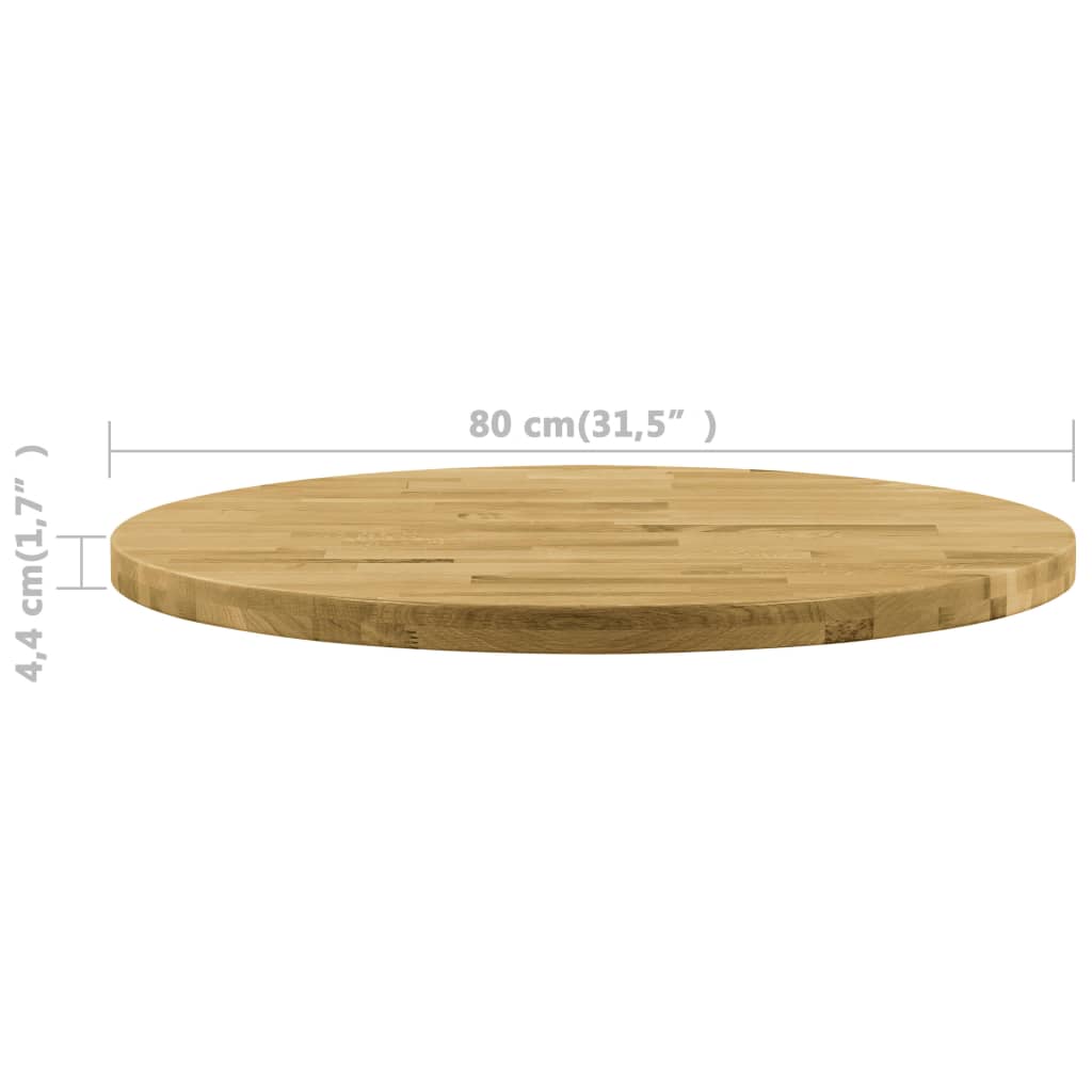 Table ronde de surface bois de bois 44 mm 800 mm