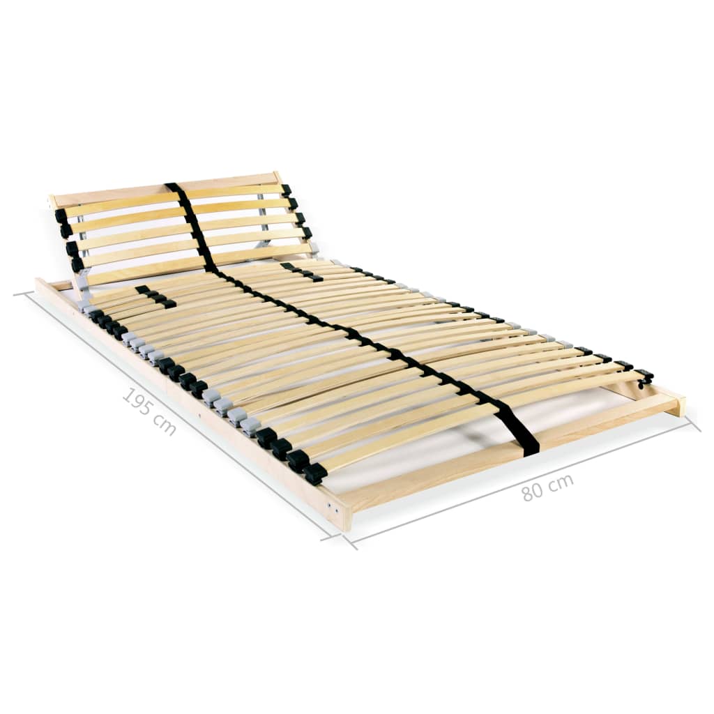 Shape somier without mattress with 28 slats 7 zones 80x200 cm