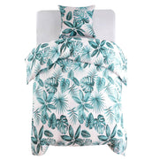 Ensemble housse de couette feuilles vertes 140x200/60x70 cm v9018 Vetonek