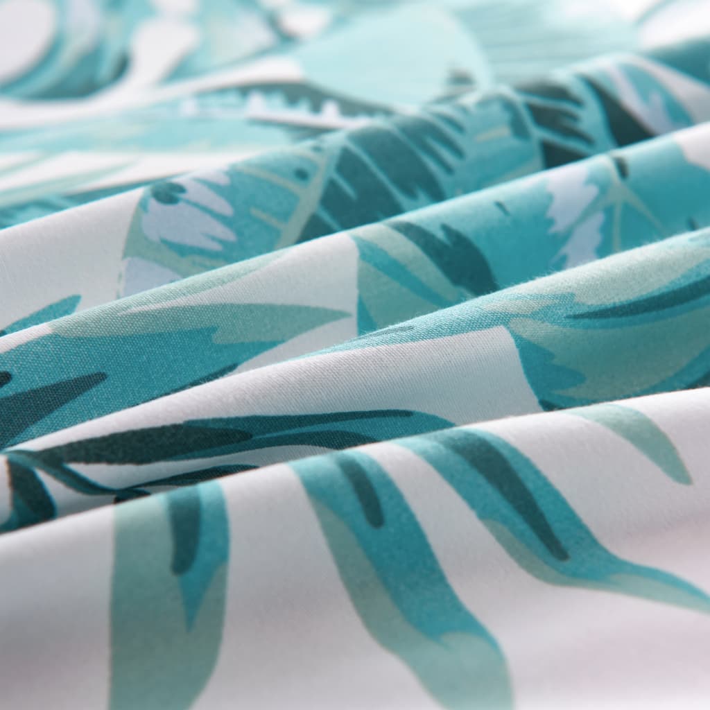 Vetonek Parure de lit Feuilles Vertes 140x200/60x70 cm