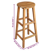 Conjunto de mesa de bar e bancos de 3 peças em madeira maciça de acácia V9537 Vetonek