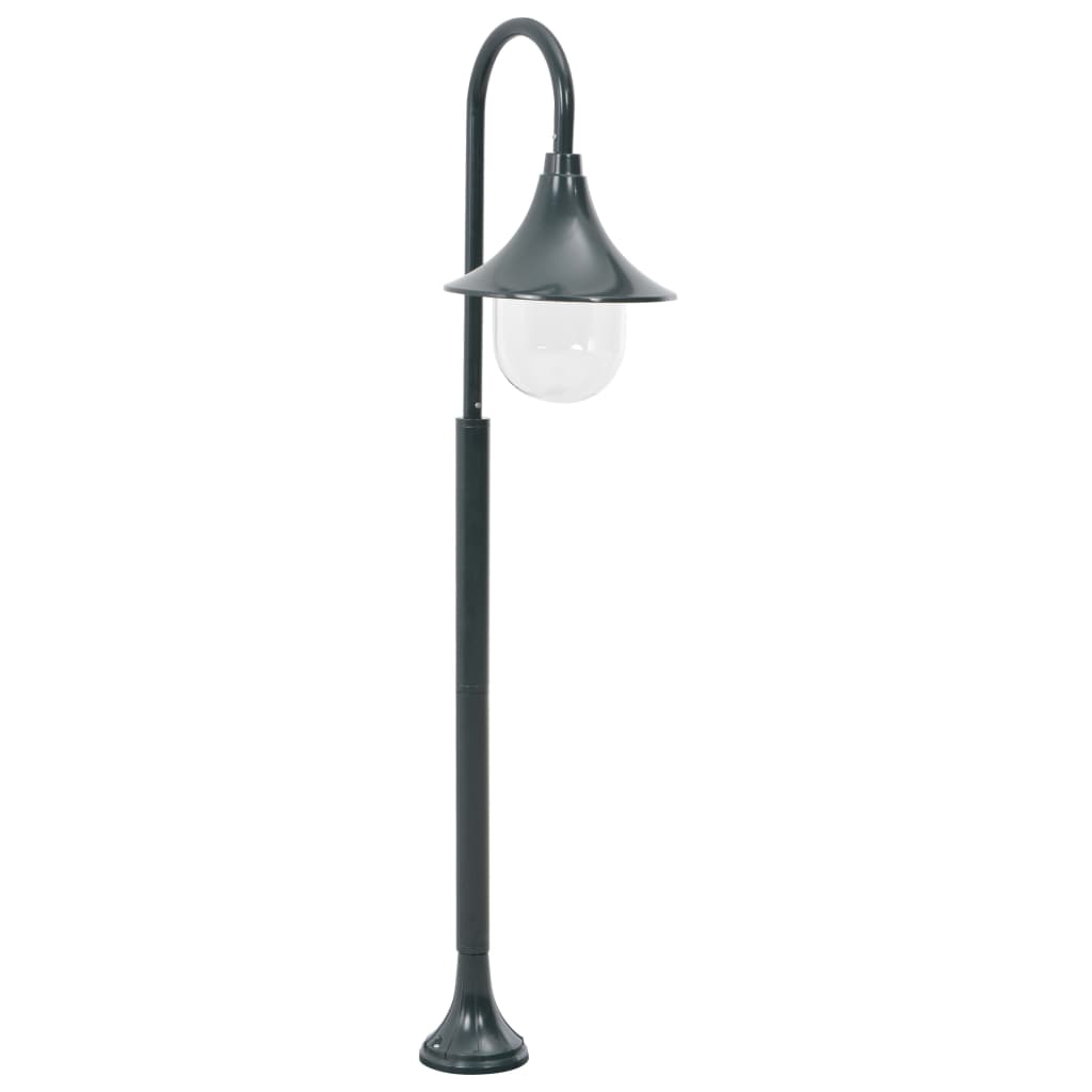 Vetonek Farola de jardín aluminio verde oscuro E27 120 cm 