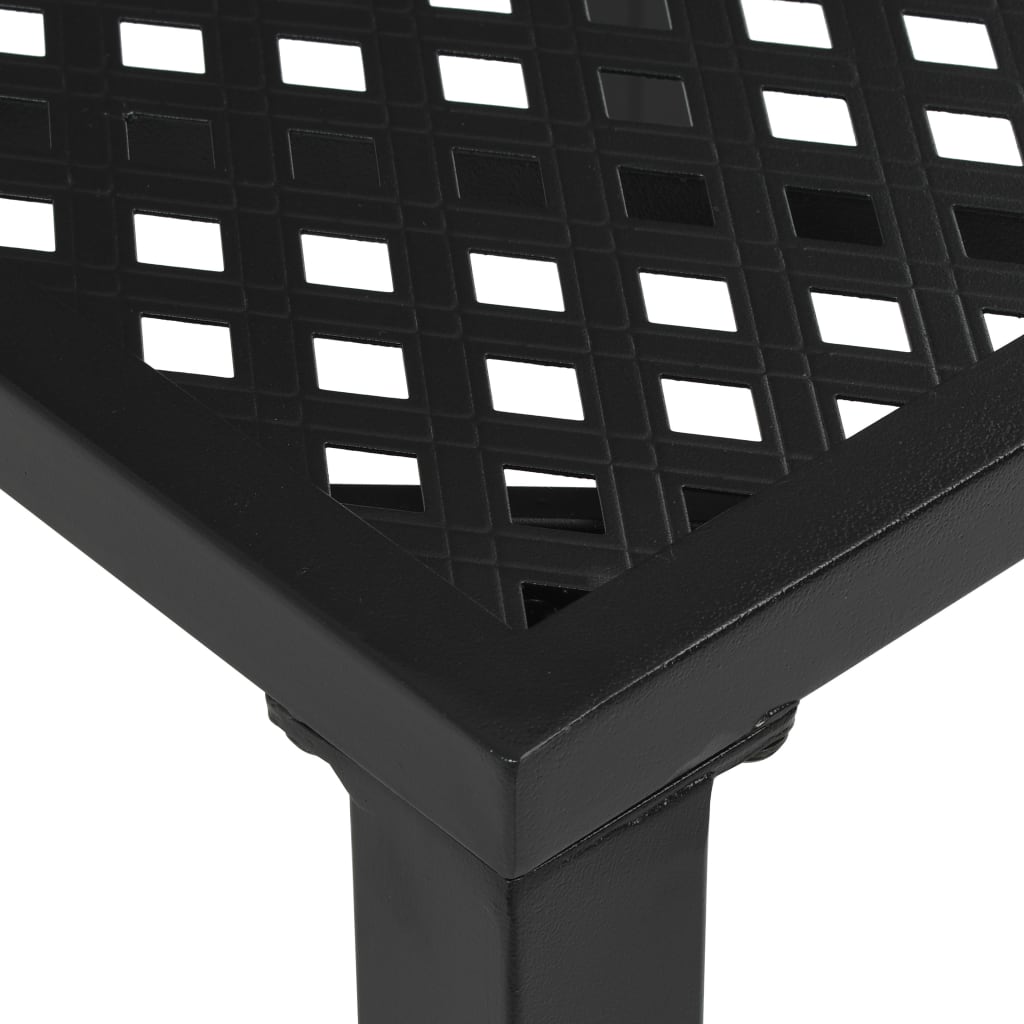 Black Steel Garden Table 80x80x72 cm