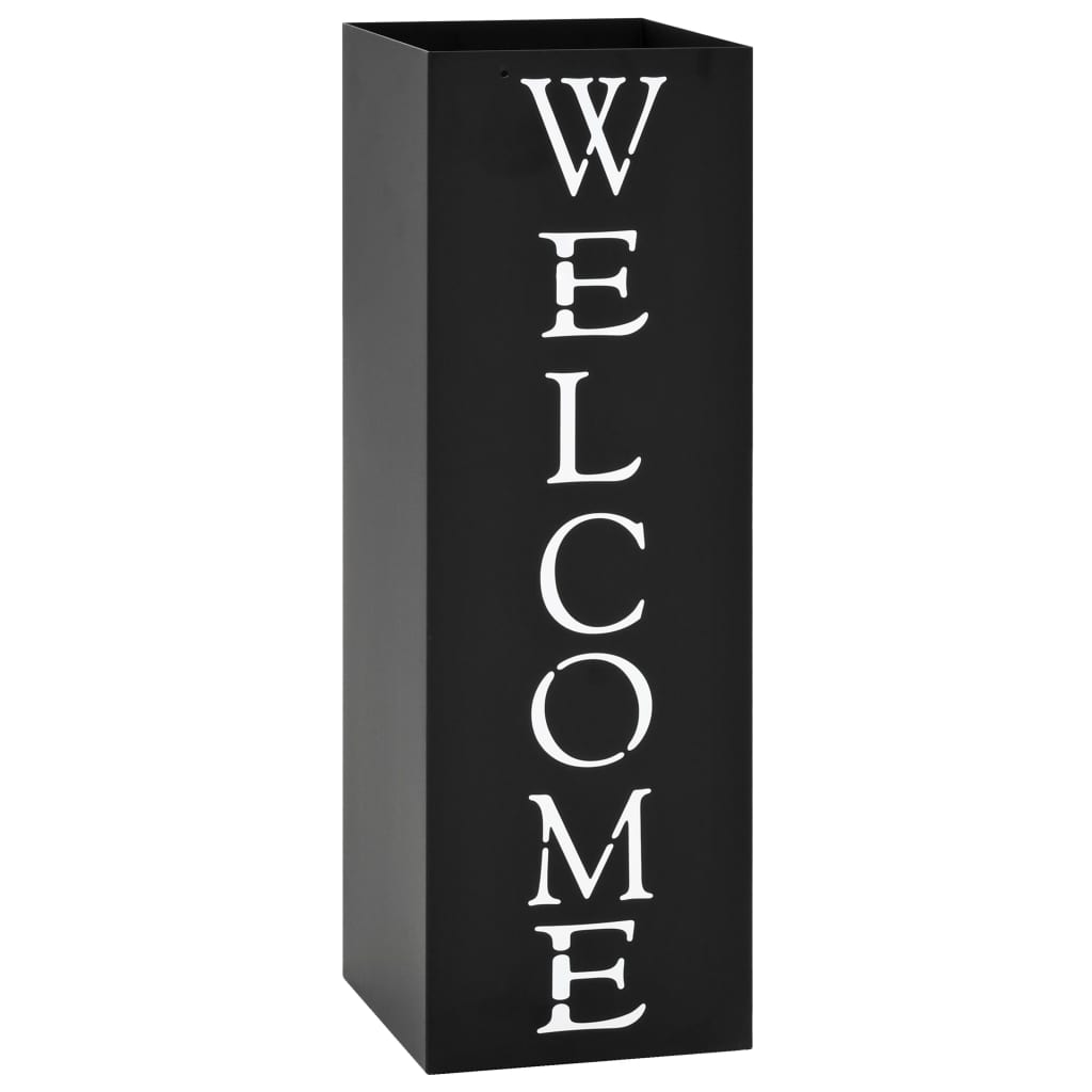 Vetonek Paragúero diseno Welcome acero negro 