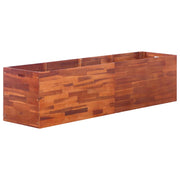Parterre de fleurs en bois d'acacia 200x50x50 cm v4173 Vetonek