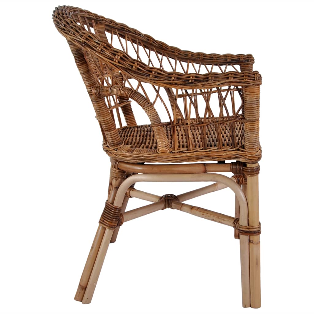 Chaise de jardin ratán naturel marron