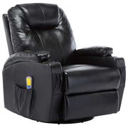 Vetonek Black Synthetic Leather Rocking Massage Chair