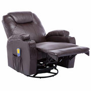 Brown Synthetic Leather Rocking Massage Chair v9079 - Vetonek