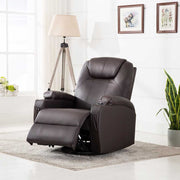 Brown Synthetic Leather Rocking Massage Chair v9079 Vetonek