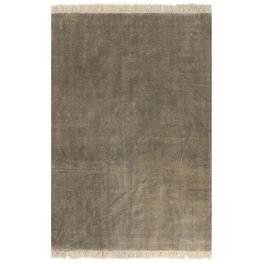 Vetonek Alfombra de algodón Kilim 120x180 gris topo